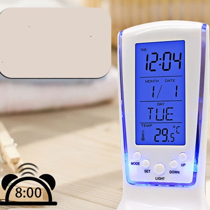 Relógio digital LED com despertador